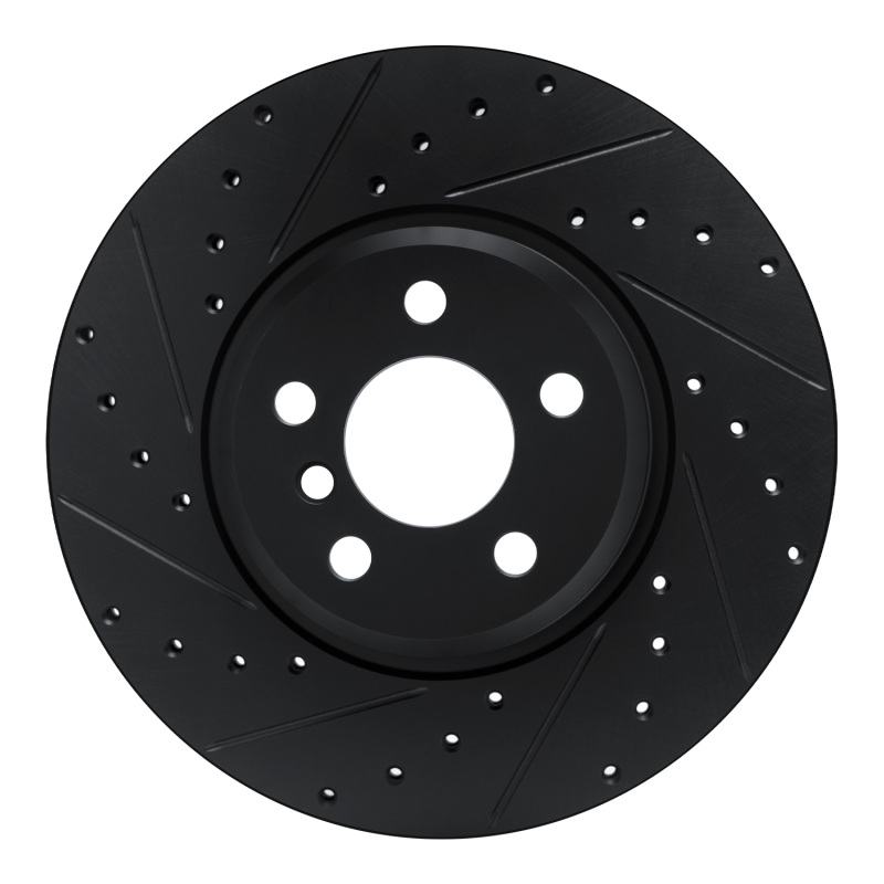 BMW 430i xDrive Gran Coupe Brake Rotor (1) - Front Left - R1 Concepts - Drilled & Slotted - Black - `18-`25 BMW 430i xDrive Gran Coupe Brake Rotor (1) - Front Left - R1 Concepts - Drilled & Slotted - Black - `18-`25